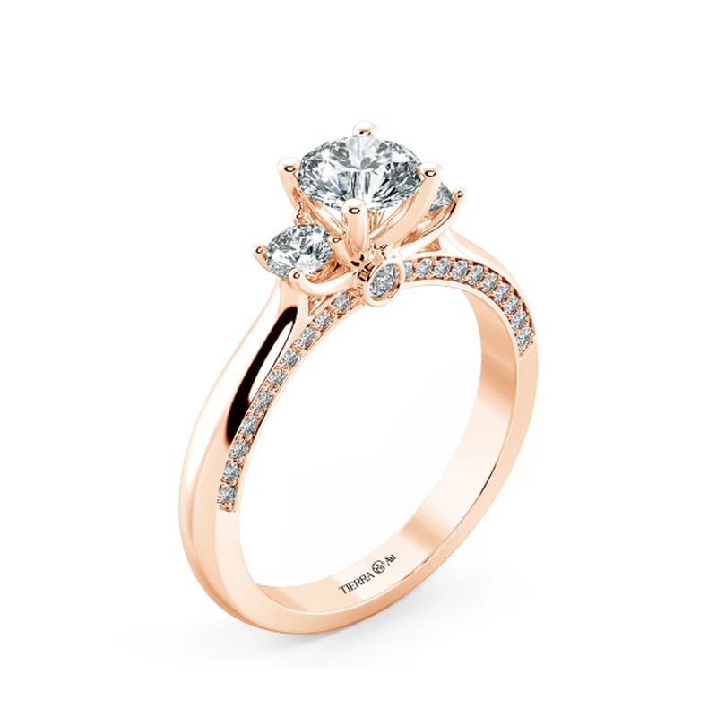 Nhẫn đính hôn Threestone có bridge accent NCH3204 4